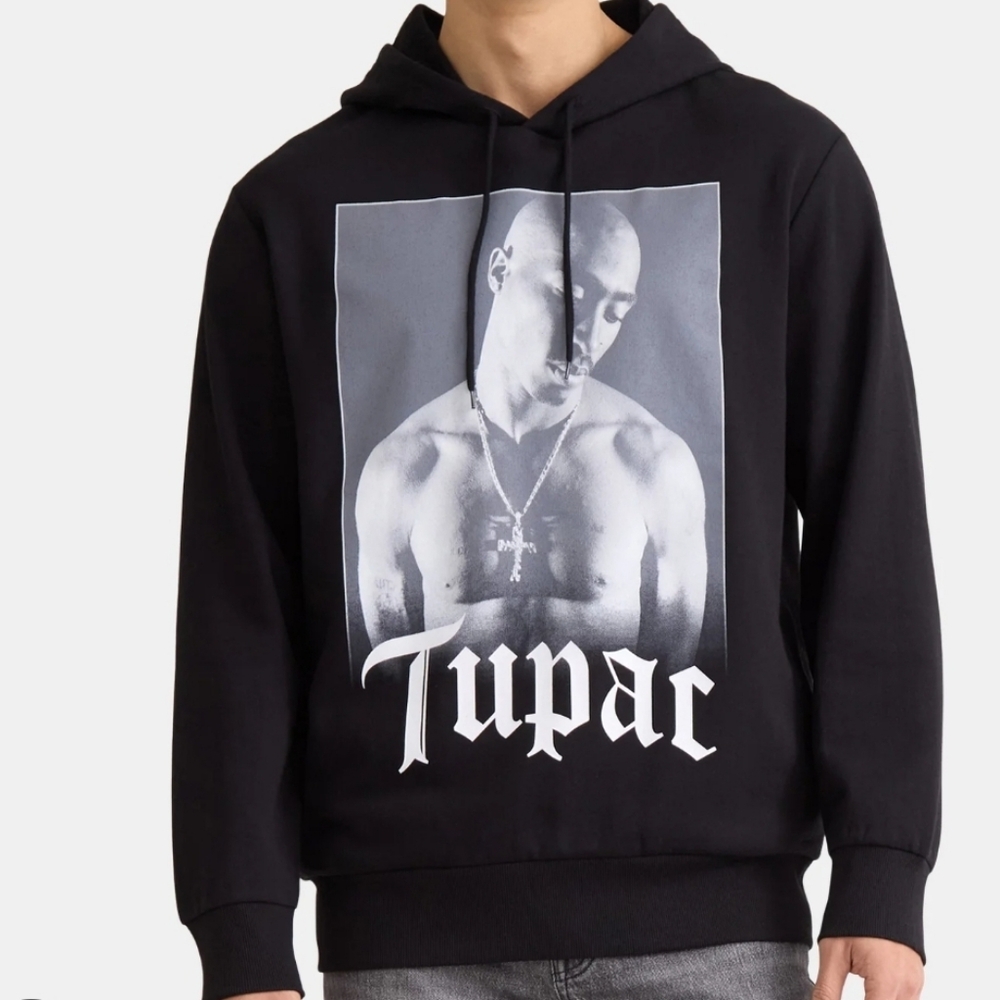 Tupac Unisex Black Graphic Hoodie Size 3X New
